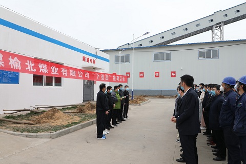 榆北煤業(yè)公司組織“下基層”植樹活動曹家灘分站點(diǎn)